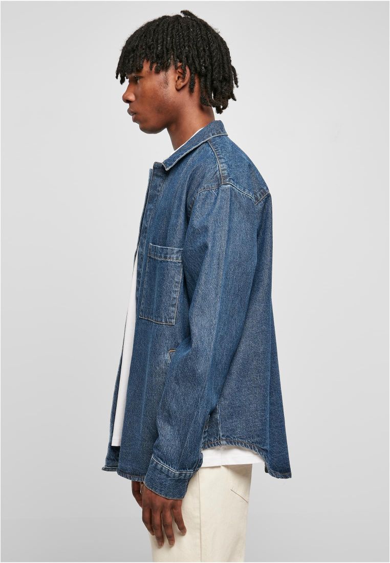 Oversized Denim Pocket Shirt -  - TTUTB5923 - 4