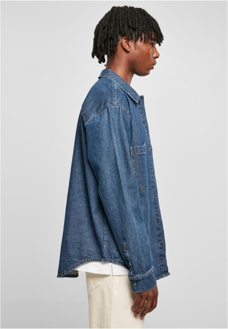 Oversized Denim Pocket Shirt -  - TTUTB5923 - 6