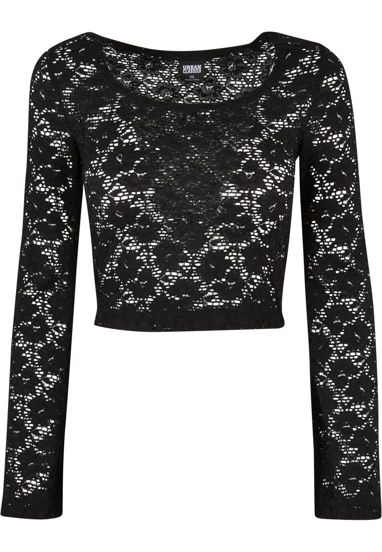 Ladies Cropped Lace Longsleeve - Ladies Crewnecks and College Jackets - TTUTB5973 - 8