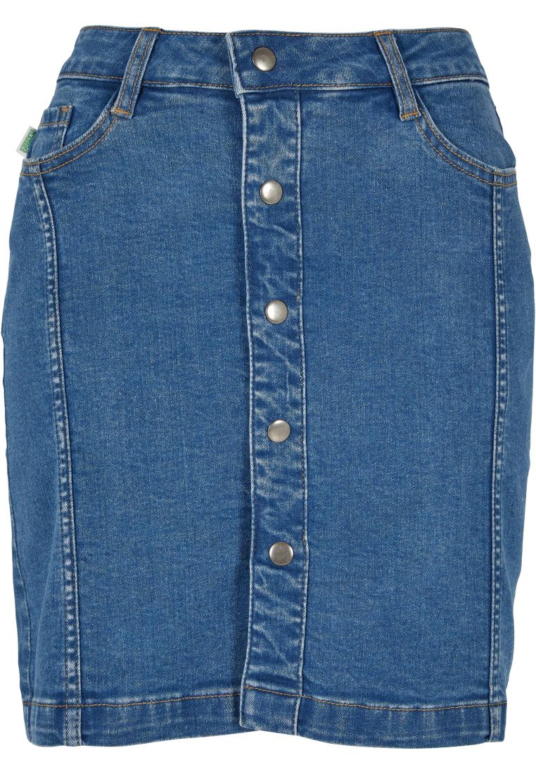 Ladies Organic Stretch Button Denim Skir - - TTUTB6039 - 339