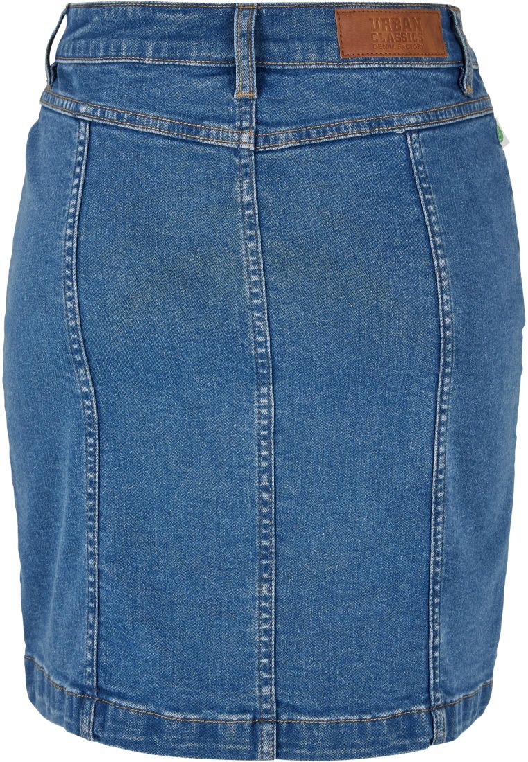 Ladies Organic Stretch Button Denim Skir - - TTUTB6039 - 341