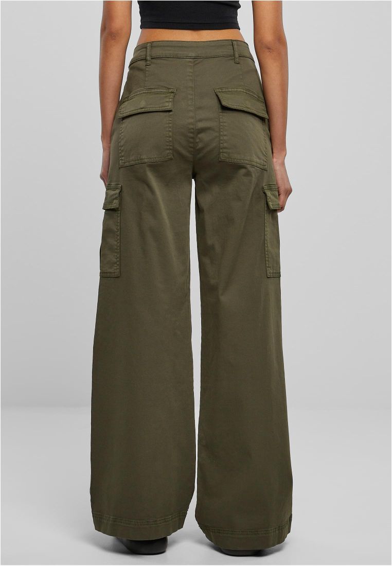 Ladies High Waist Wide Leg Twill Cargo P - Ladies Pants - TTUTB6040 - 306