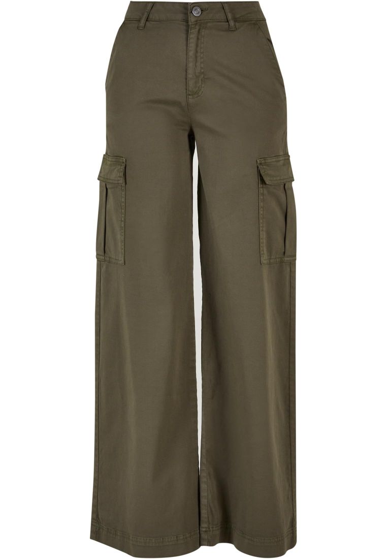 Ladies High Waist Wide Leg Twill Cargo P - Ladies Pants - TTUTB6040 - 309