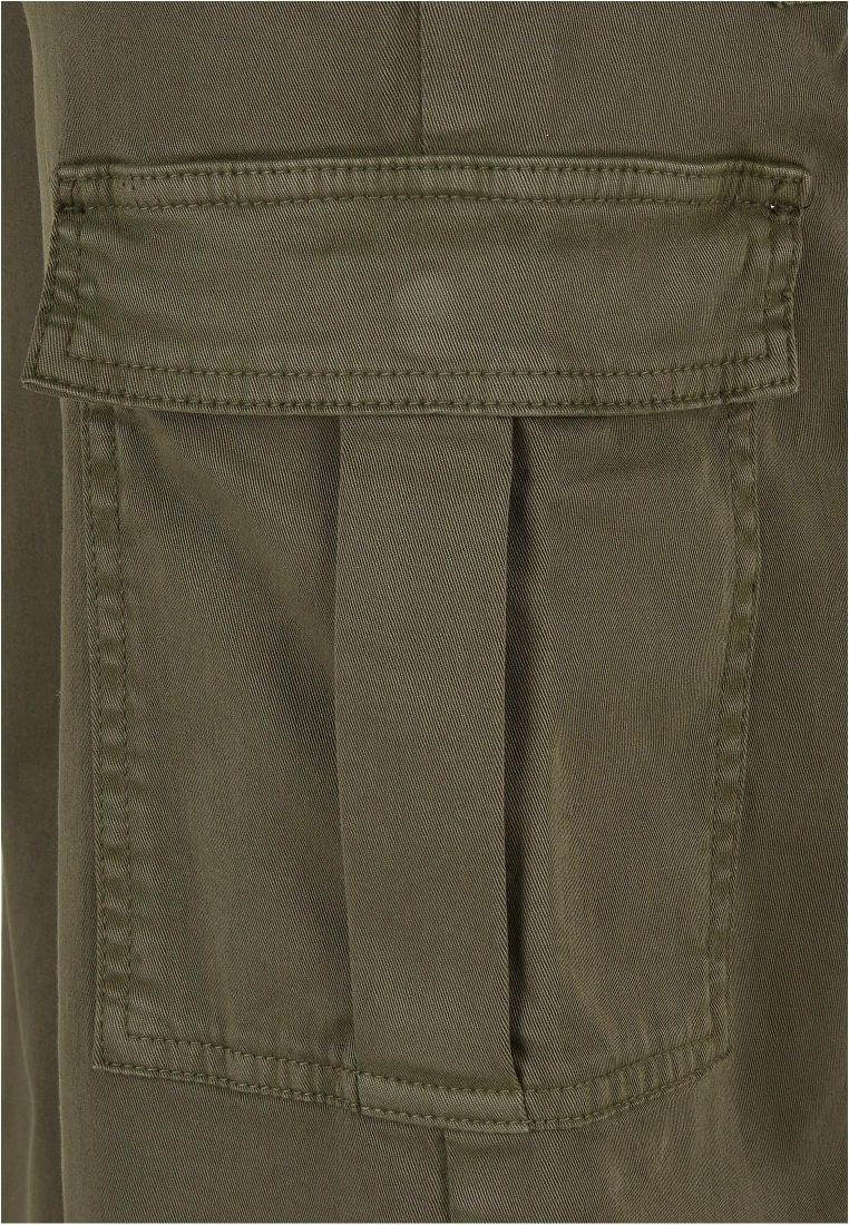 Ladies High Waist Wide Leg Twill Cargo Pants-TB6040