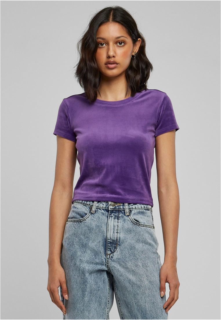 Ladies Short Velvet Tee -  - TTUTB6052 - 271
