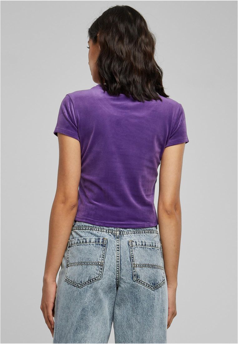 Ladies Short Velvet Tee - - TTUTB6052 - 276