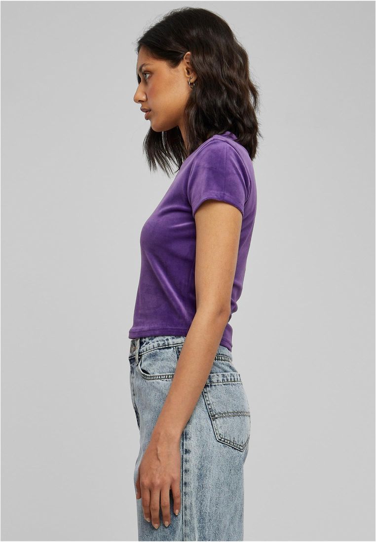 Ladies Short Velvet Tee -  - TTUTB6052 - 275