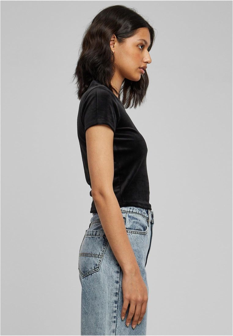 Ladies Short Velvet Tee - - TTUTB6052 - 6