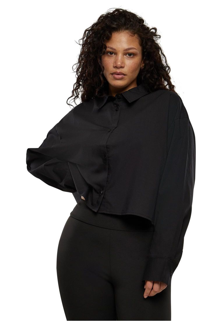 Ladies Cropped Oversized Blouse -  - TTUTB6065 - 34