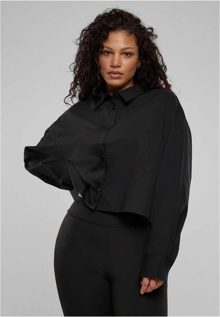 Ladies Cropped Oversized Blouse -  - TTUTB6065 - 3
