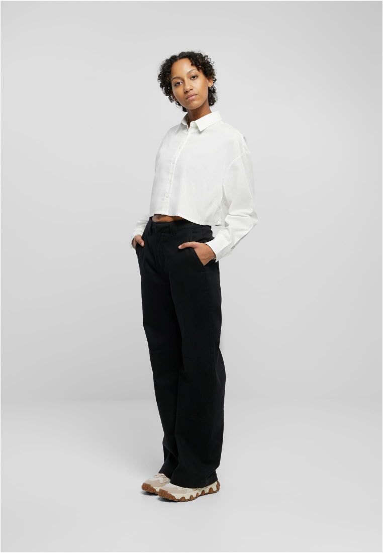 Ladies Cropped Oversized Blouse - - TTUTB6065 - 308