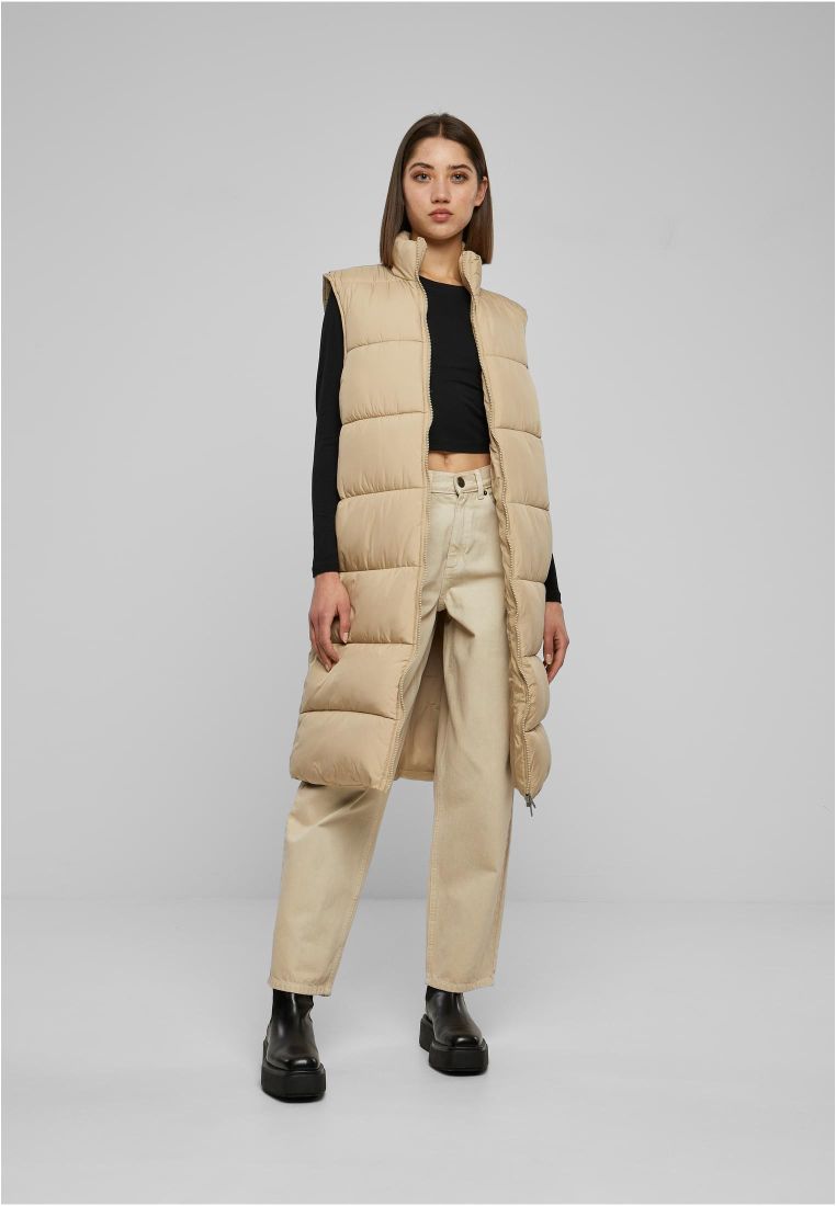 Ladies Long Puffer Vest - Ladies Jackets - TTUTB6066 - 128