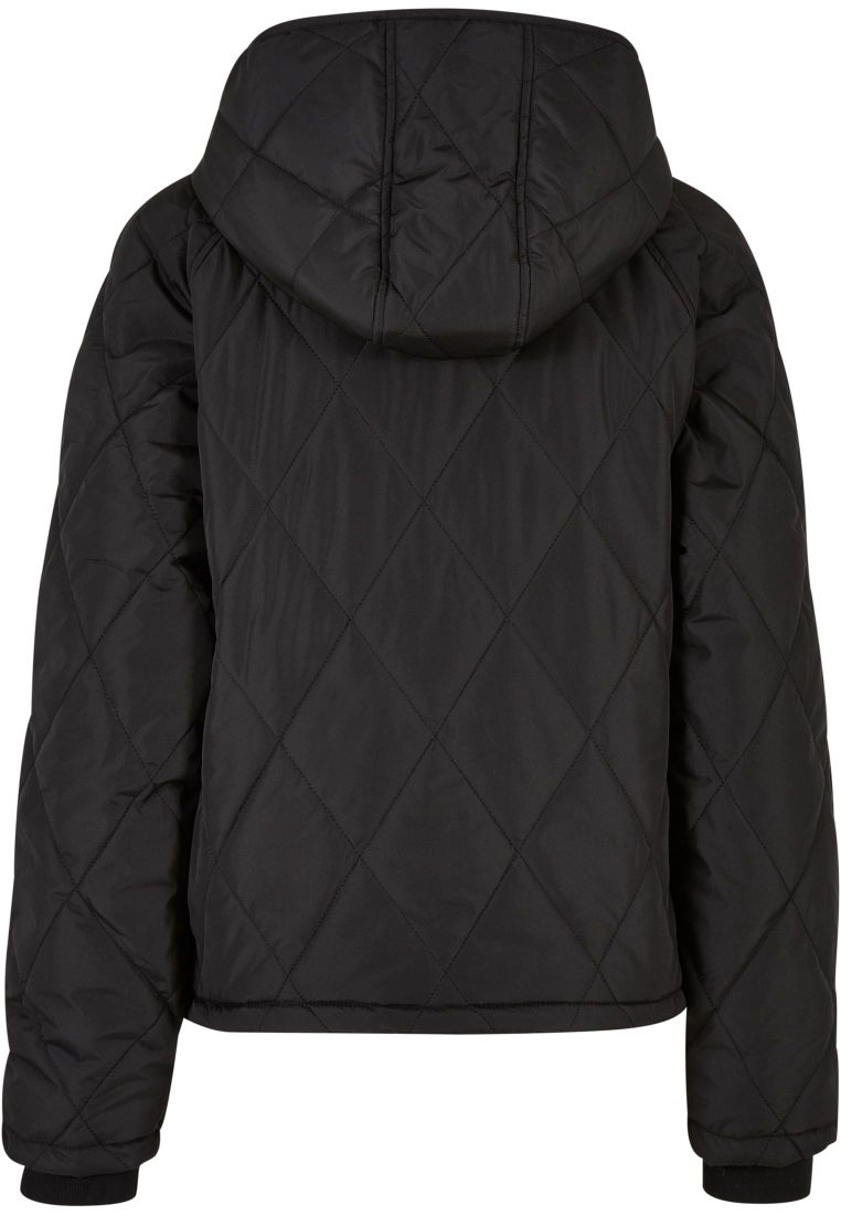 Ladies Oversized Diamond Quilted Hooded - - TTUTB6067 - 4