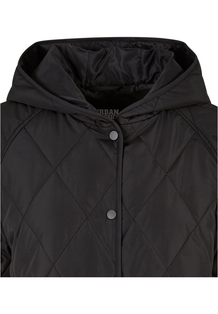 Ladies Oversized Diamond Quilted Hooded - - TTUTB6067 - 5