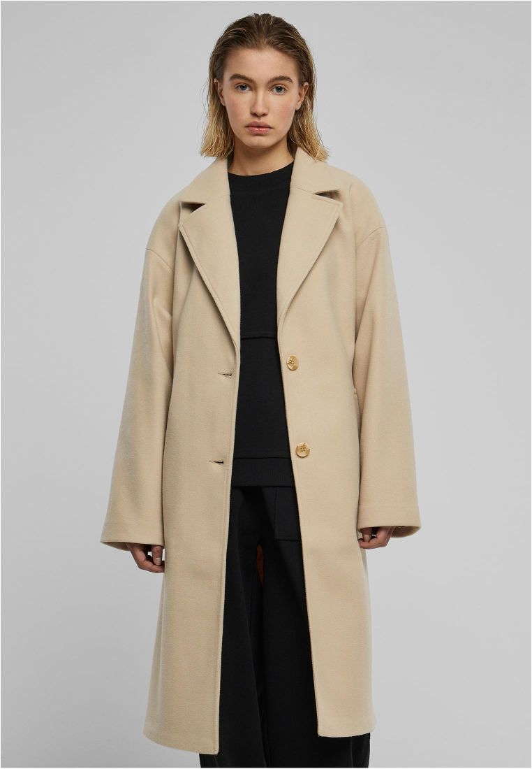 Ladies Oversized Long Coat - Naisten Takit - TTUTB6073 - 571