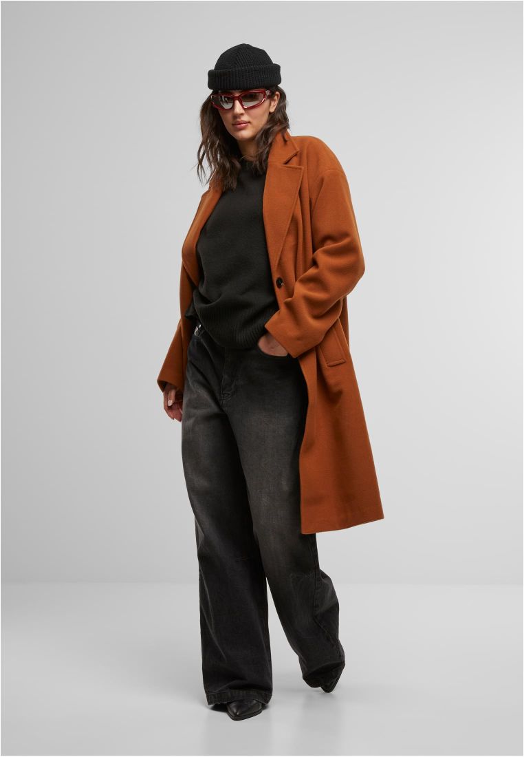 Ladies Oversized Long Coat - Naisten Takit - TTUTB6073 - 846