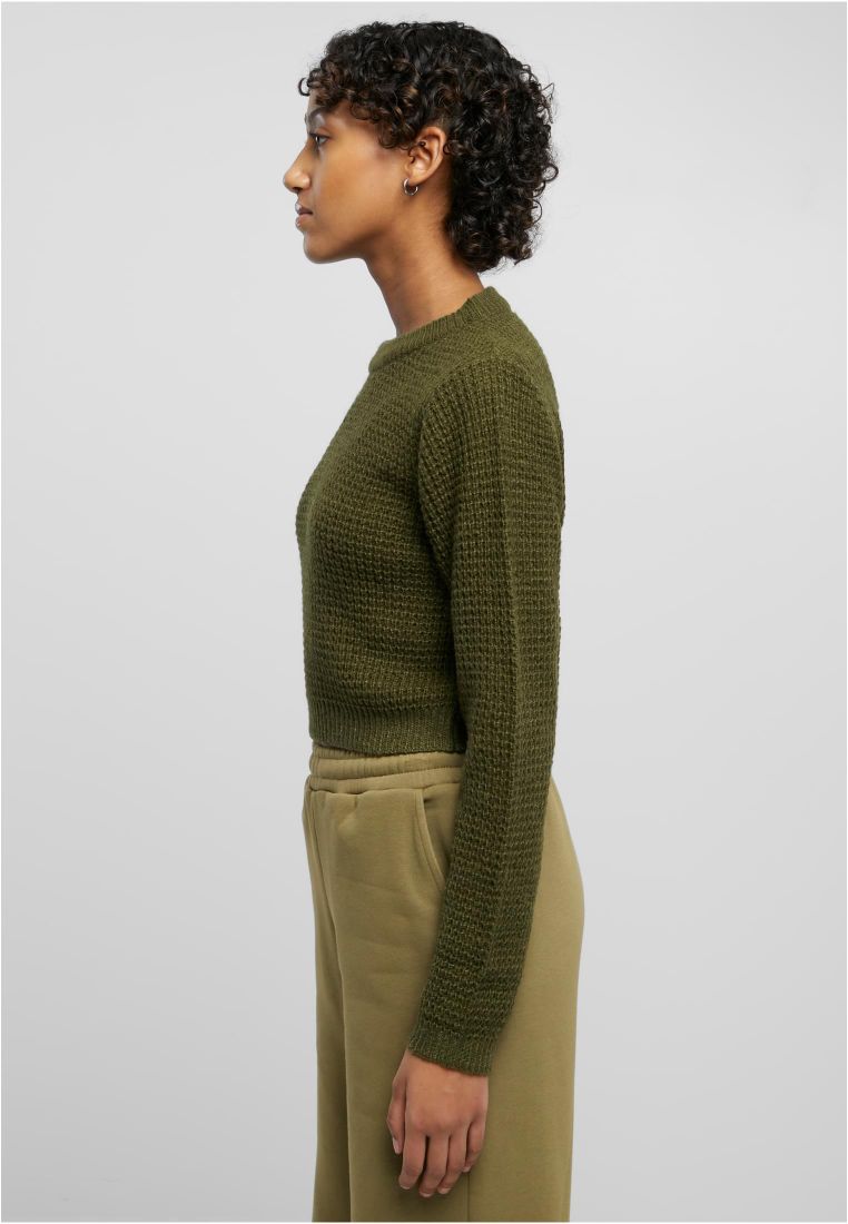 Ladies Short Waffle Sweater - - TTUTB6076 - 305