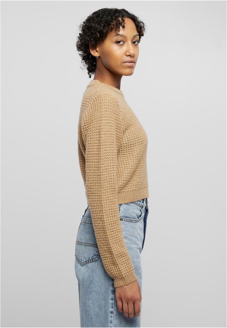 Ladies Short Waffle Sweater - - TTUTB6076 - 577