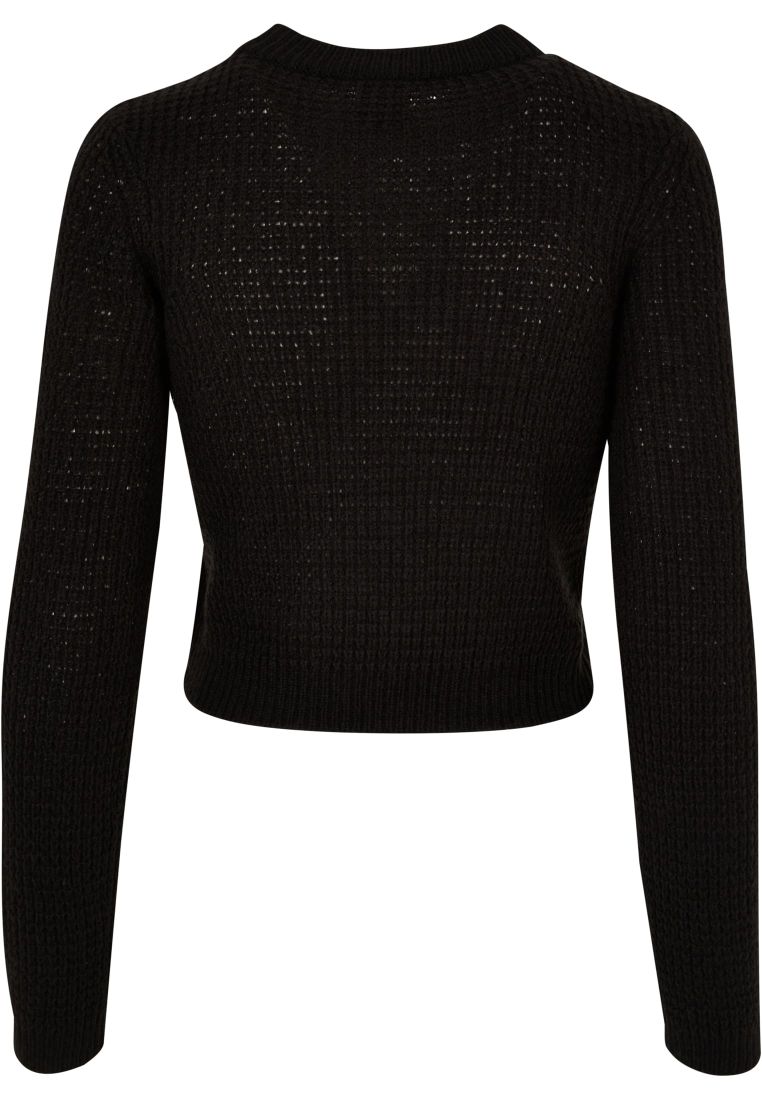 Ladies Short Waffle Sweater - - TTUTB6076 - 5