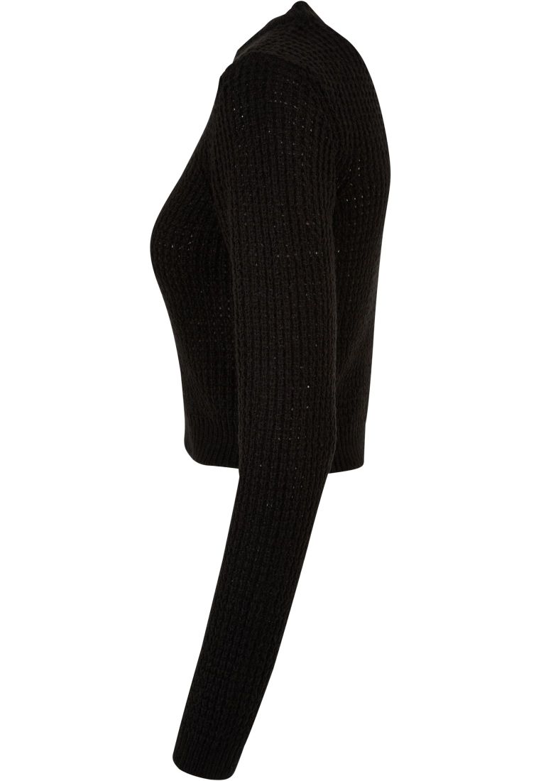 Ladies Short Waffle Sweater - - TTUTB6076 - 4