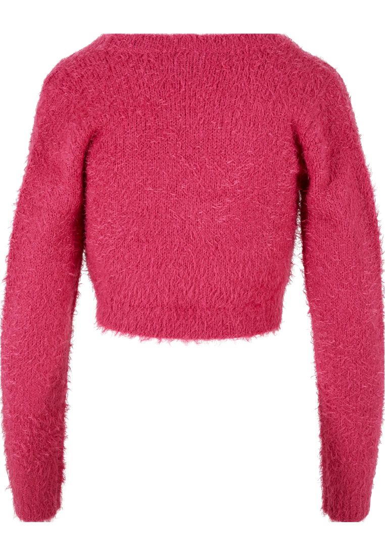 Ladies Tied Cropped Feather Cardigan - - TTUTB6082 - 580