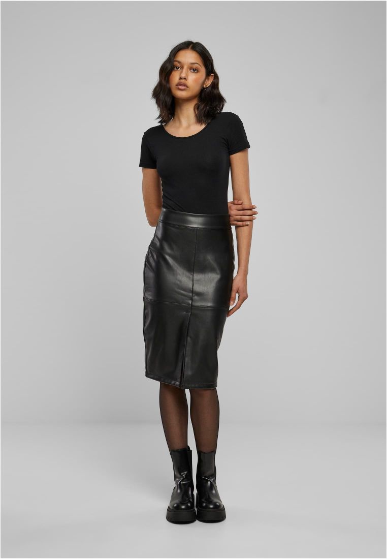 Leather pencil skirt ladies hotsell