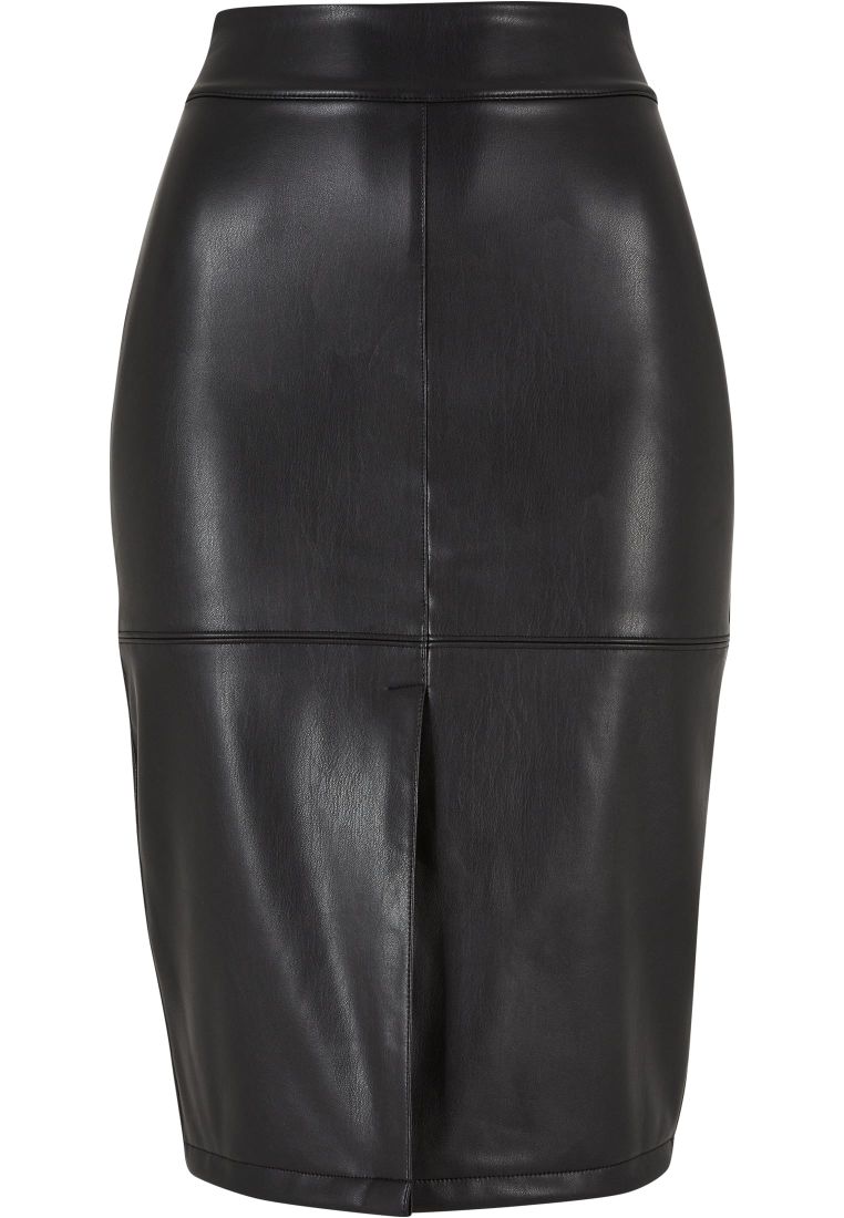 Ladies Synthetic Leather Pencil Skirt - - TTUTB6096 - 8