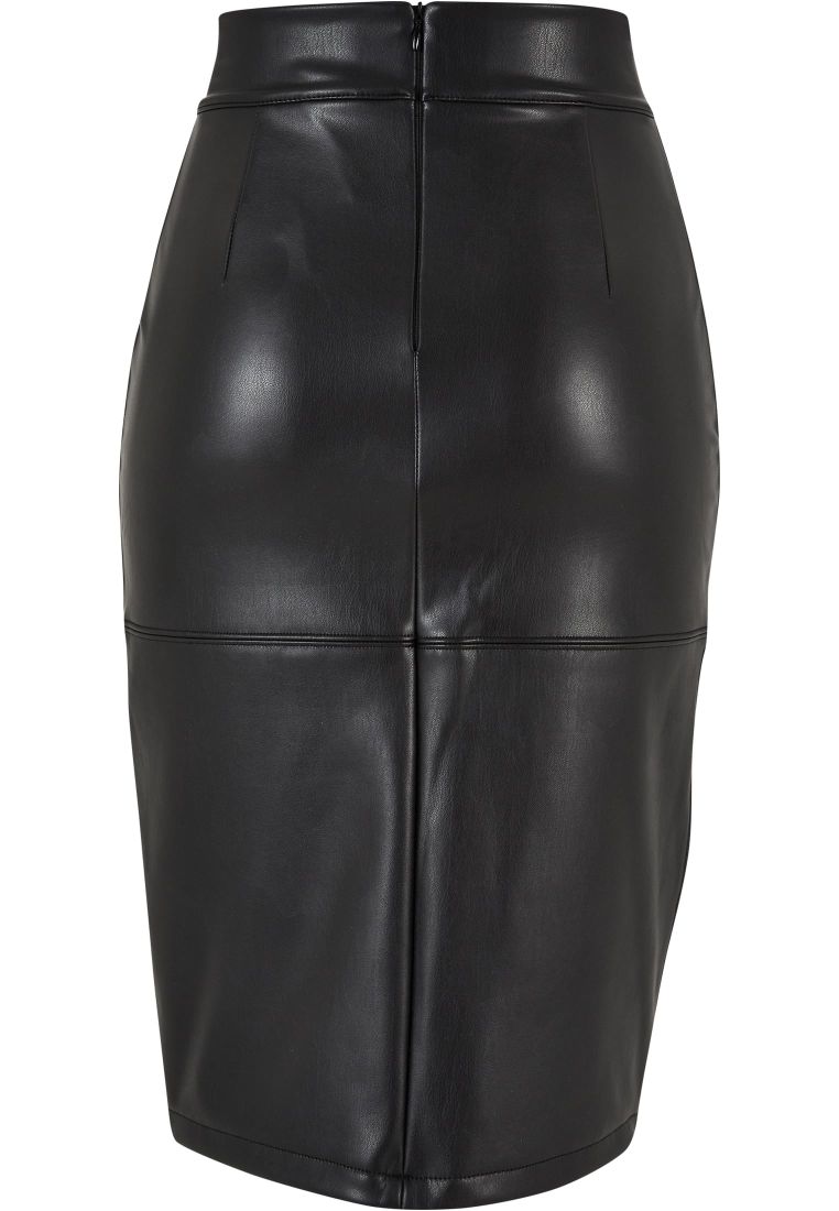 Ladies Synthetic Leather Pencil Skirt - - TTUTB6096 - 10