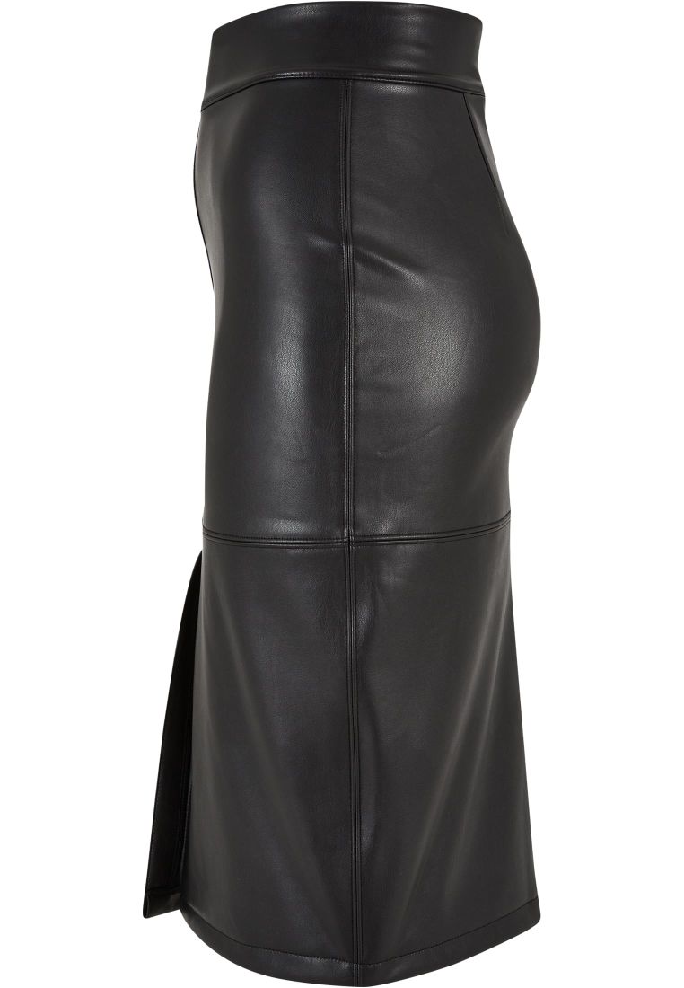 Ladies Synthetic Leather Pencil Skirt - - TTUTB6096 - 9