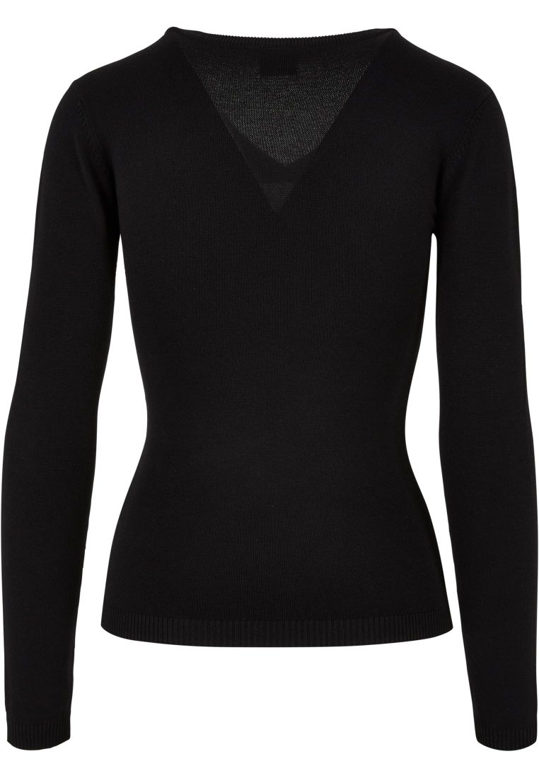 Ladies Knitted V-Neck Sweater