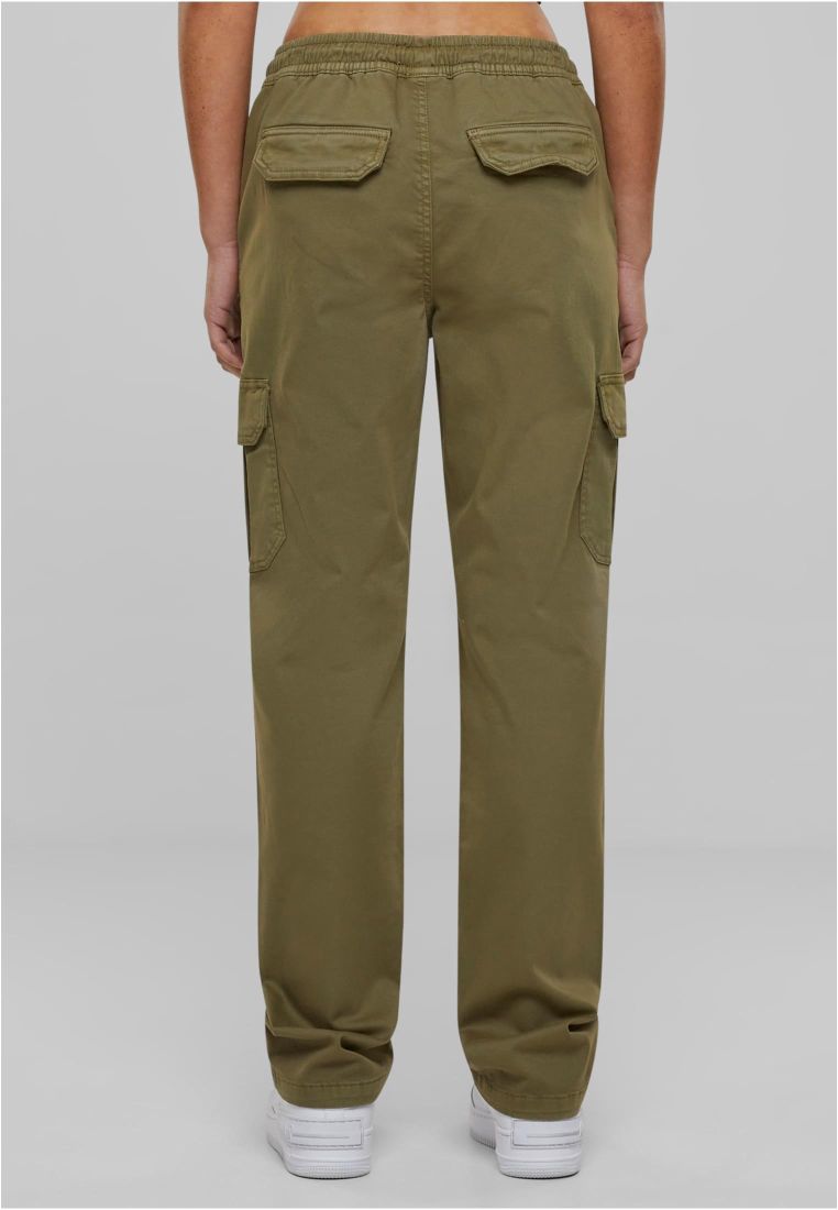 Ladies High Waist Twill Cargo Pants - - TTUTB6158 - 306