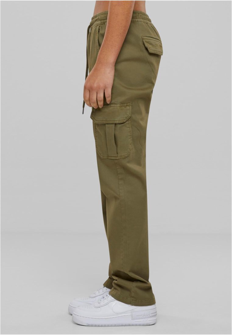 Ladies High Waist Twill Cargo Pants - - TTUTB6158 - 305