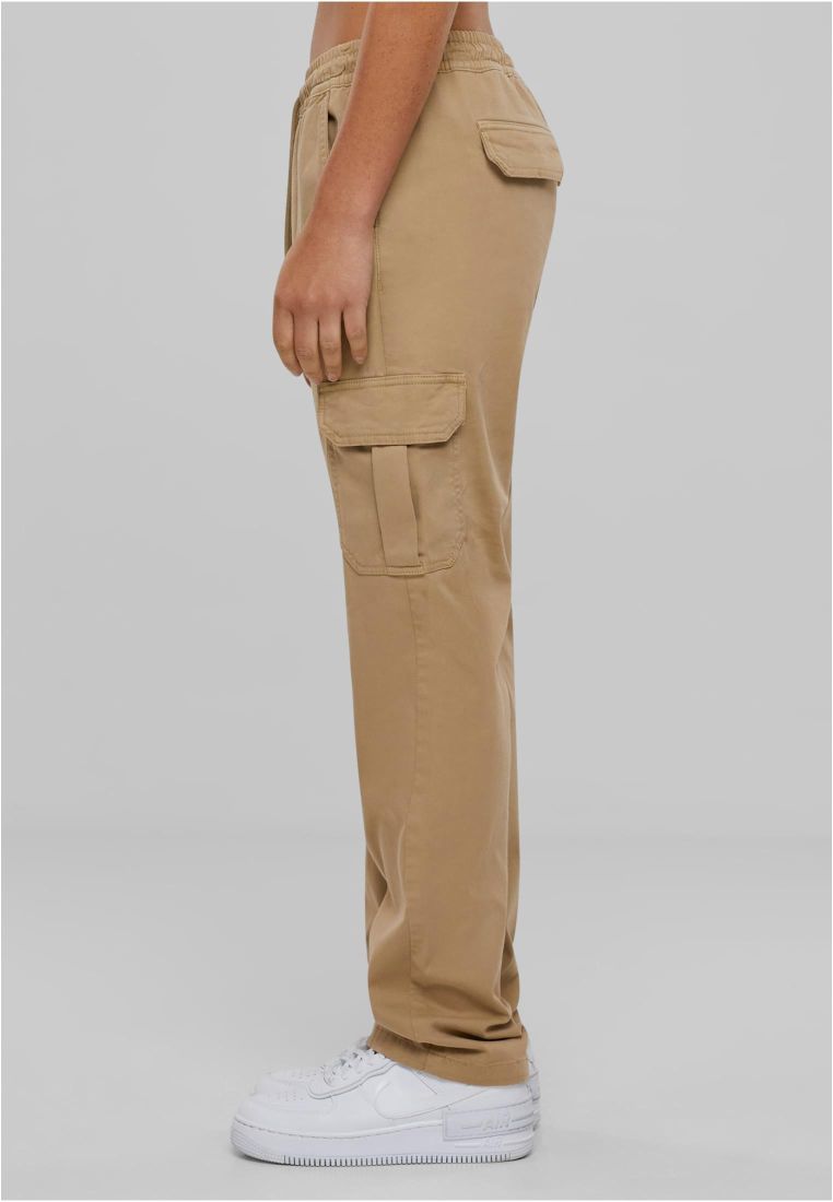Ladies High Waist Twill Cargo Pants - - TTUTB6158 - 575