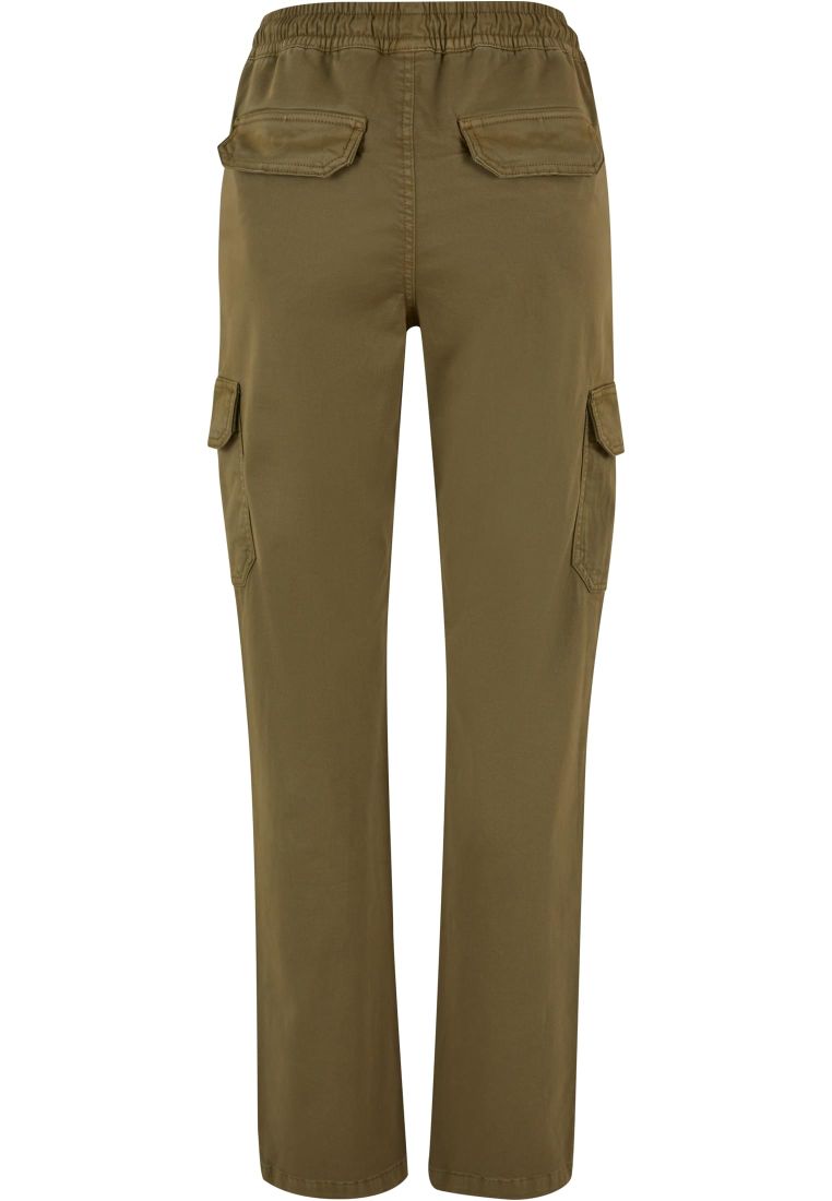 Ladies High Waist Twill Cargo Pants - - TTUTB6158 - 311