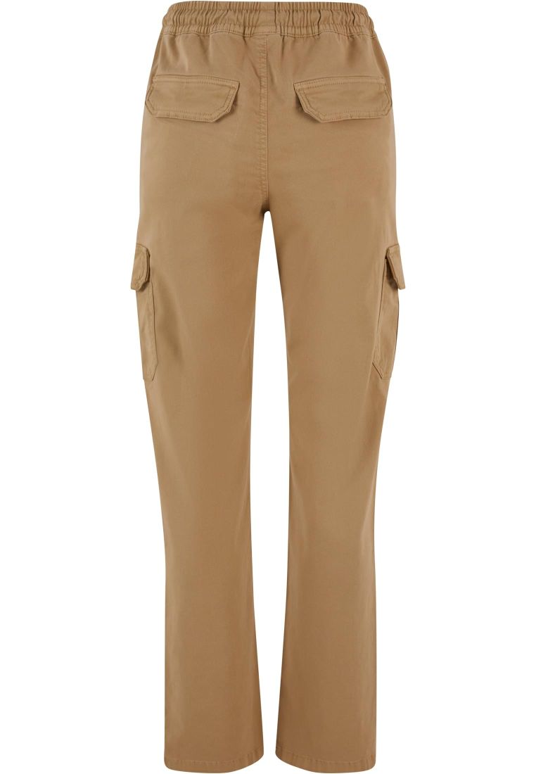 Ladies High Waist Twill Cargo Pants - - TTUTB6158 - 581