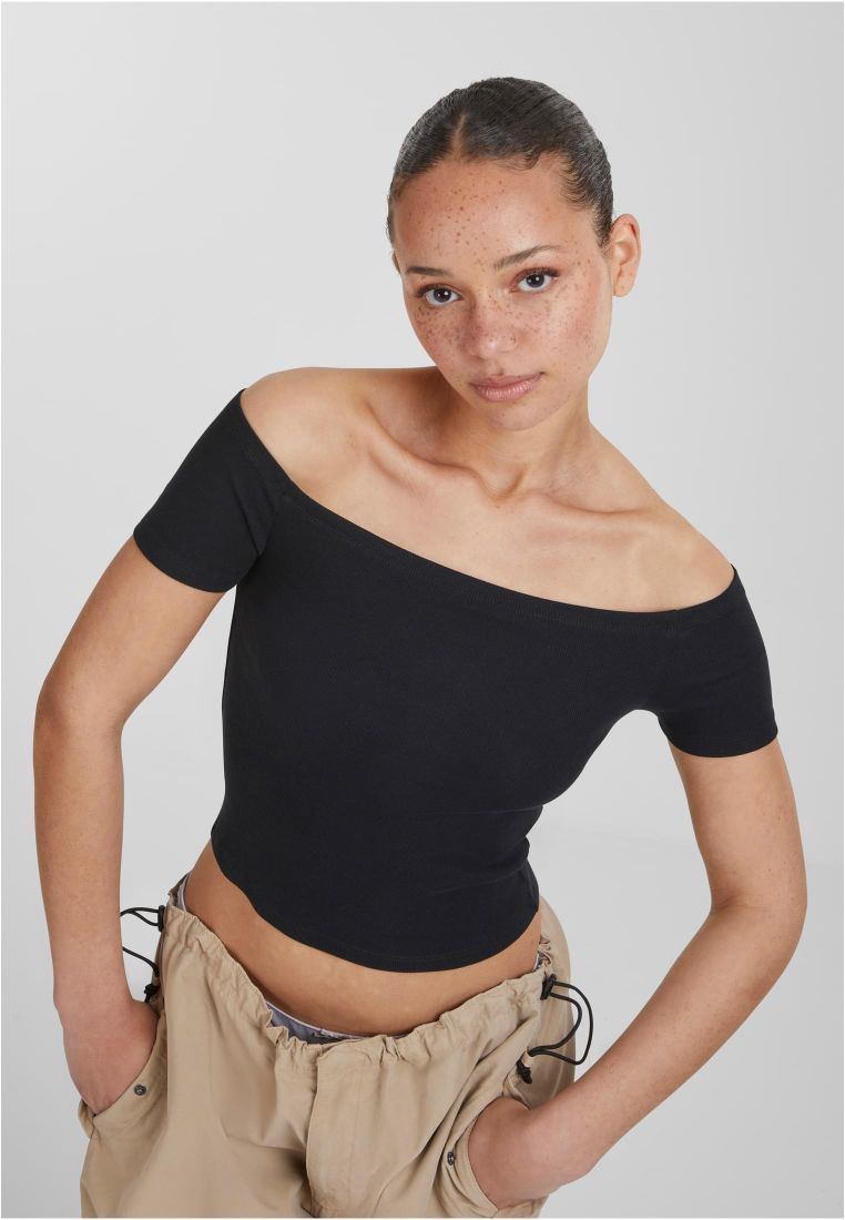 Ladies Organic Off Shoulder Rib Tee -  - TTUTB6184 - 39