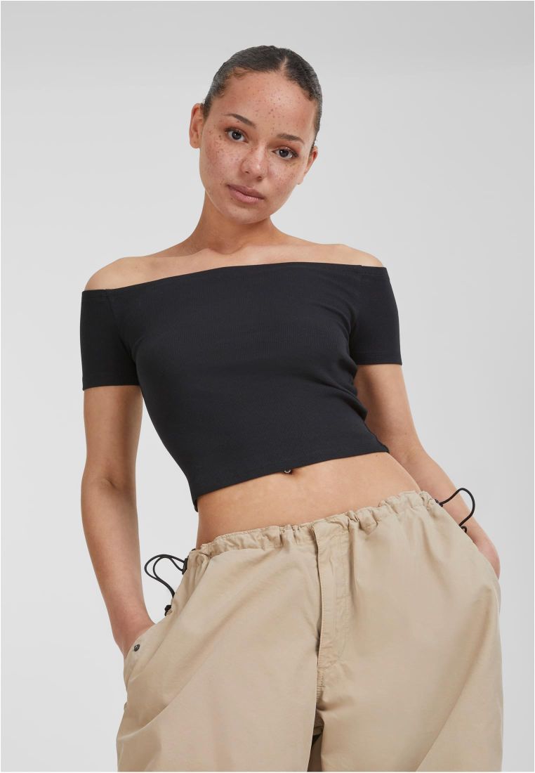 Ladies Organic Off Shoulder Rib Tee -  - TTUTB6184 - 40