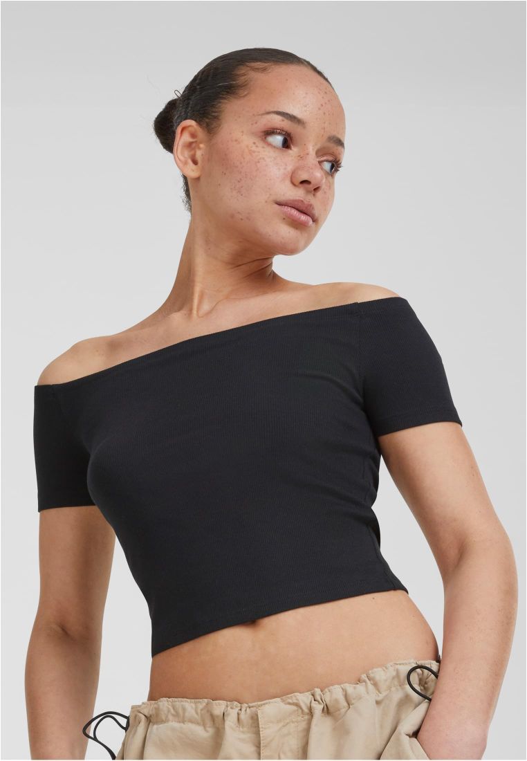 Ladies Organic Off Shoulder Rib Tee -  - TTUTB6184 - 41