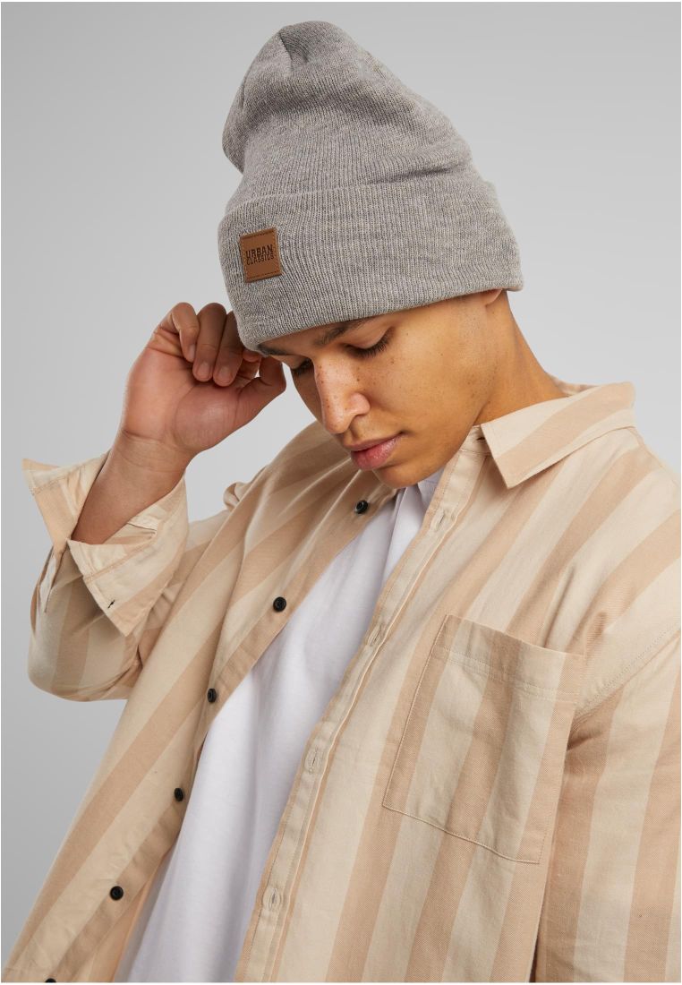 Synthetic Leatherpatch Long Beanie - Beanies - TTUTB626 - 91