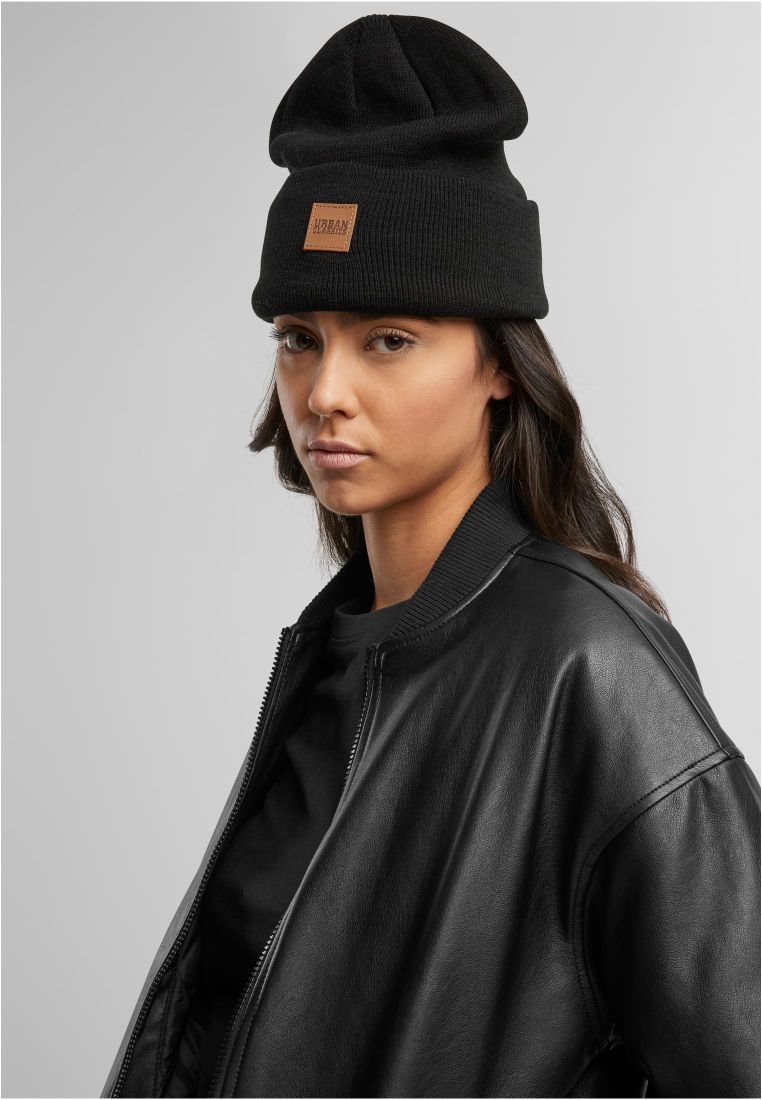 Synthetic Leatherpatch Long Beanie - Beanies - TTUTB626 - 36