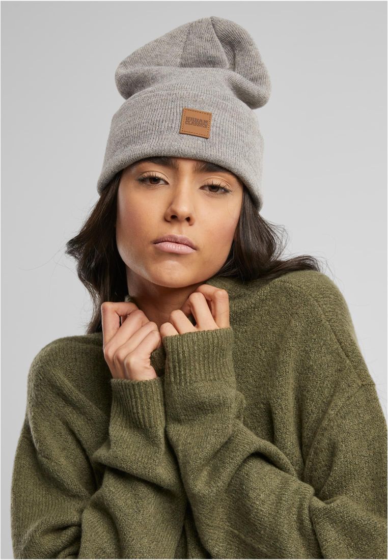 Synthetic Leatherpatch Long Beanie - Beanies - TTUTB626 - 96