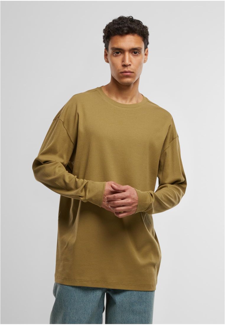 Organic Boxy Rib Longsleeve - Miesten Collegepaidat - TTUTB6418 - 571