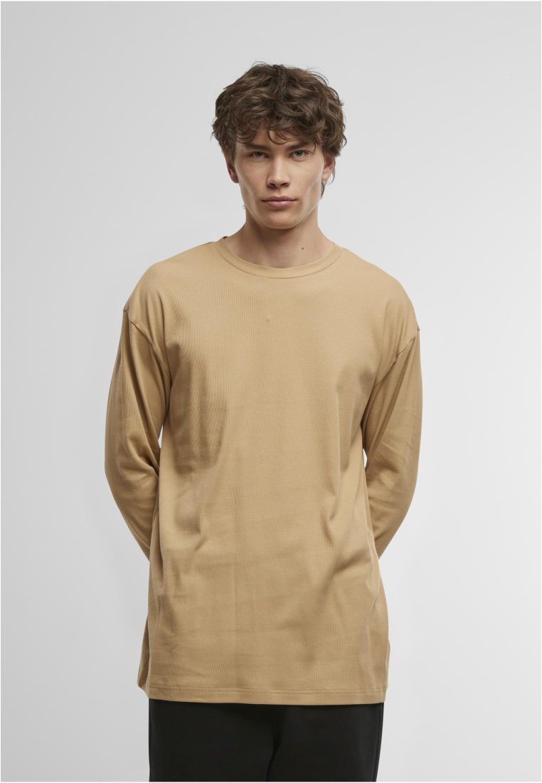 Organic Boxy Rib Longsleeve - Miesten Collegepaidat - TTUTB6418 - 811