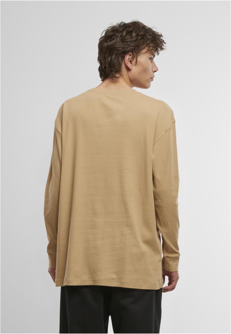 Organic Boxy Rib Longsleeve - Miesten Collegepaidat - TTUTB6418 - 815