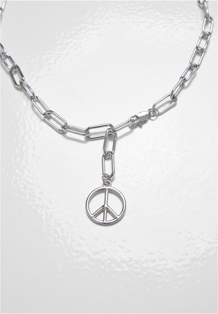 Y Chain Peace Pendant Necklace