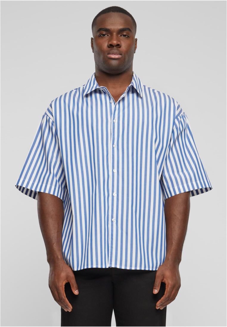 Striped Short Sleeve Summer Shirt -  - TTUTB6658 - 1