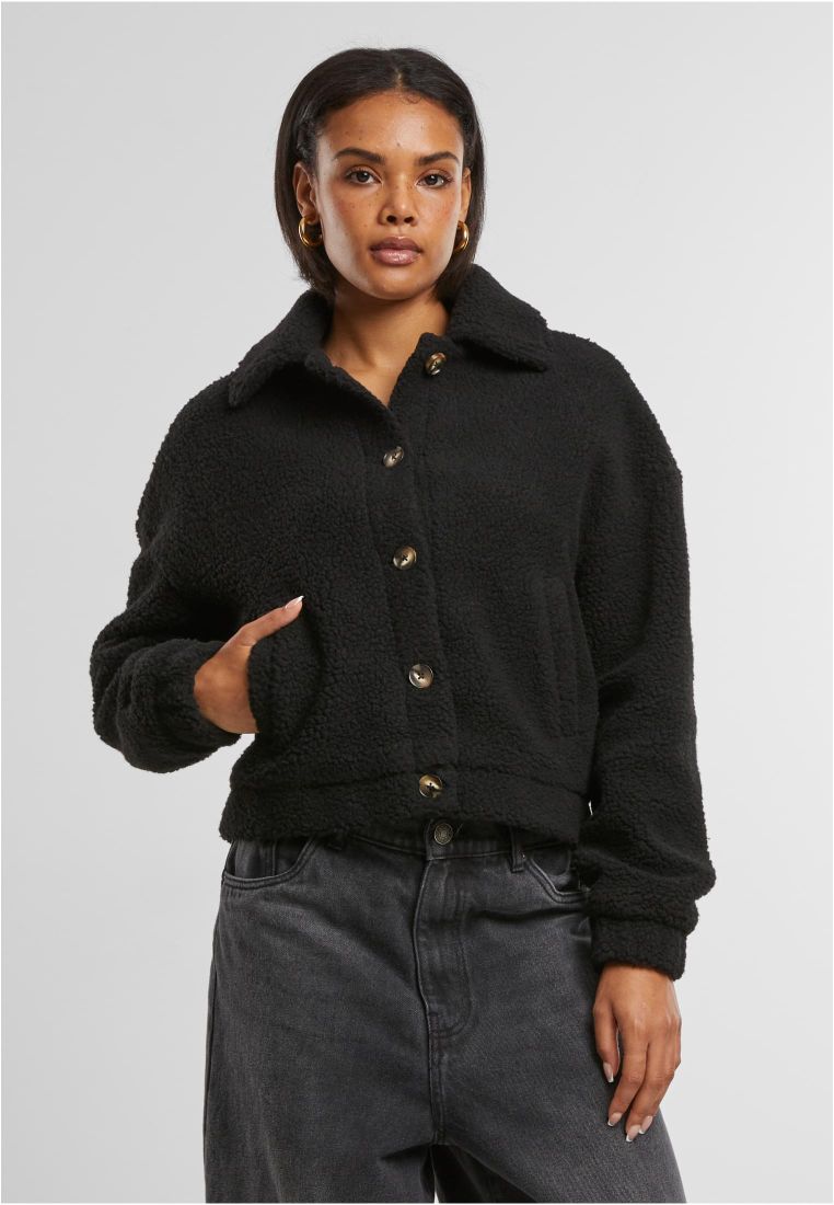 Ladies Short Sherpa Button Jacket - Ladies Jackets - TTUTB6720 - 1