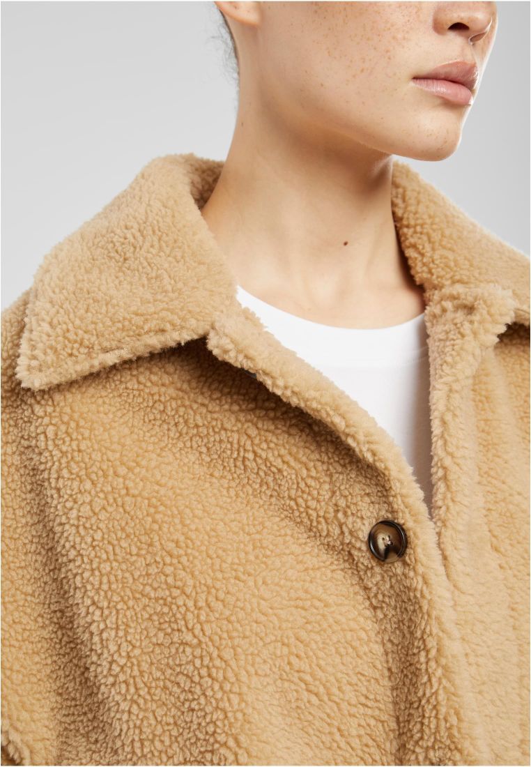 Ladies Short Sherpa Button Jacket - Naisten Takit - TTUTB6720 - 579