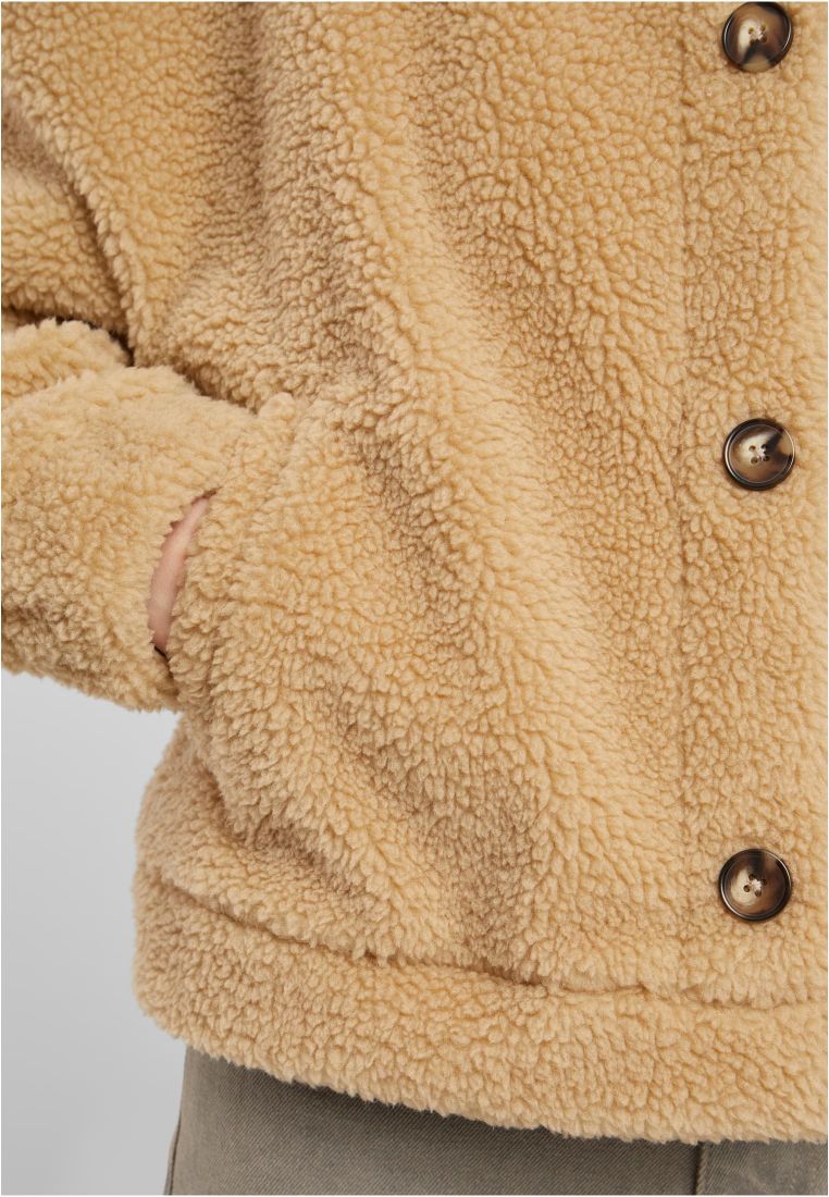 Ladies Short Sherpa Button Jacket - Naisten Takit - TTUTB6720 - 580