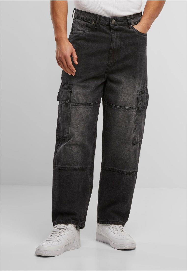 Tapered Heavy Ounce Baggy Cargo Jeans - Mens Jeans - TTUTB6747 - 31